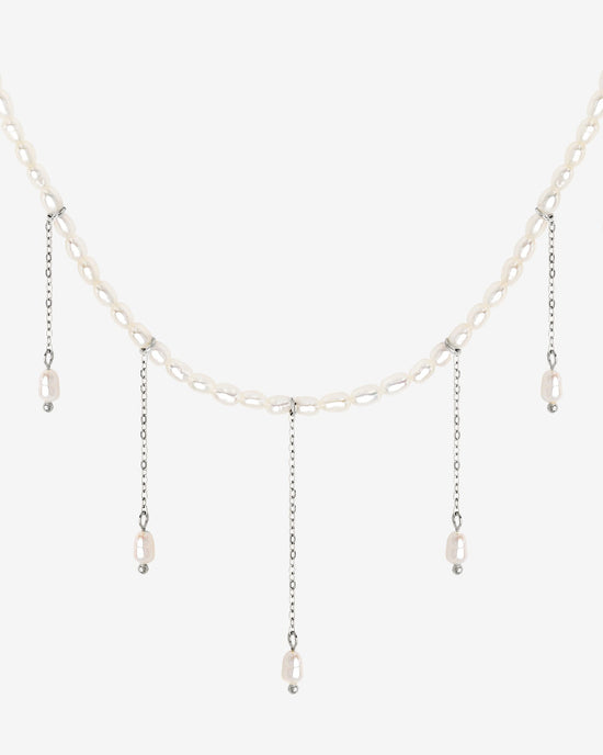 Lolas Love Pearl Power Necklace Silver