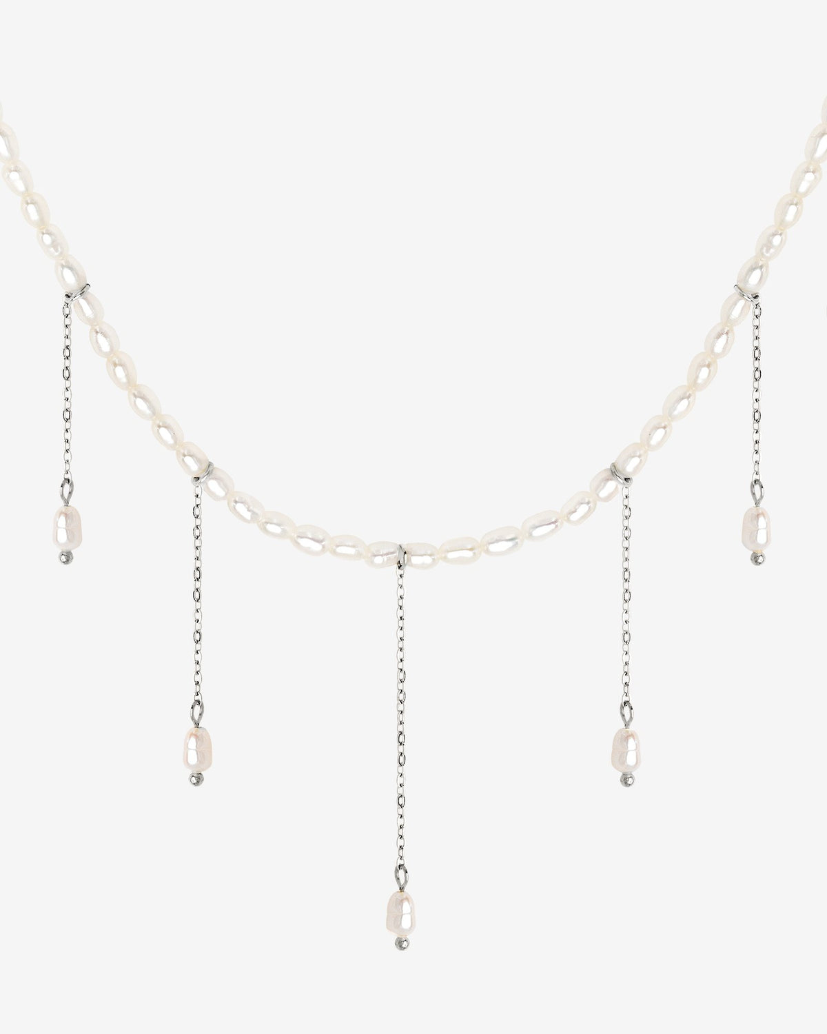 Lolas Love Pearl Power Necklace Silver