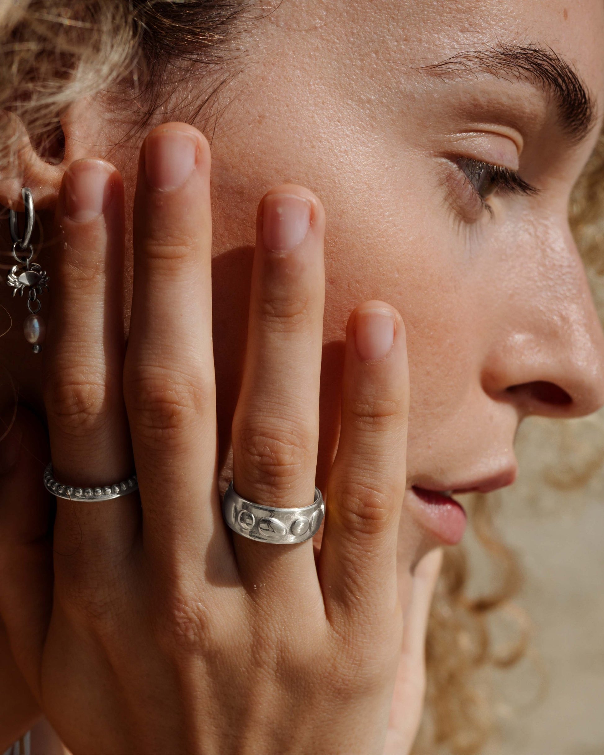 Boho Dots Ring Silver