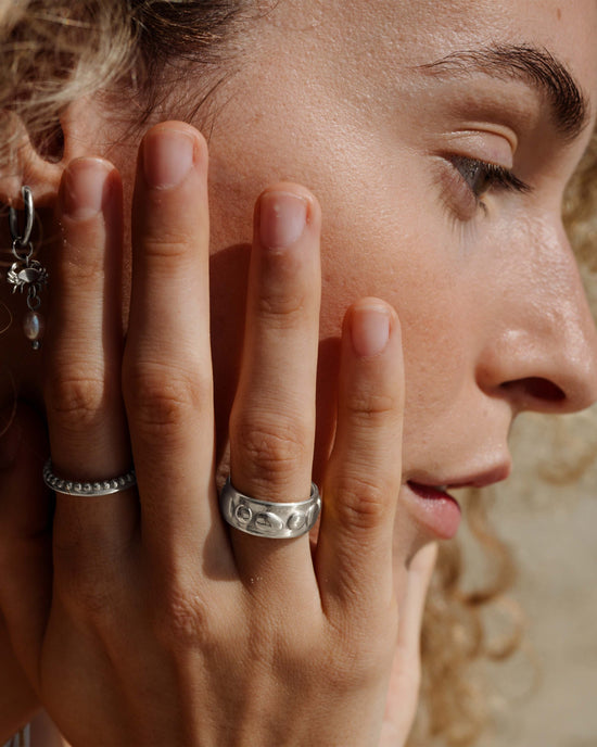 Boho Dots Ring Silver