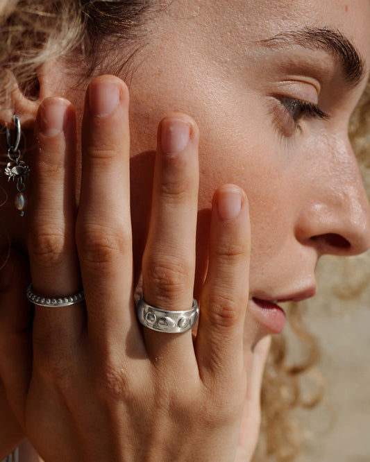 Boho Dots Ring Silver