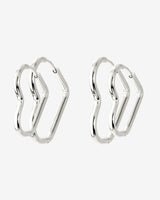 Heartily Hoop Set Silver