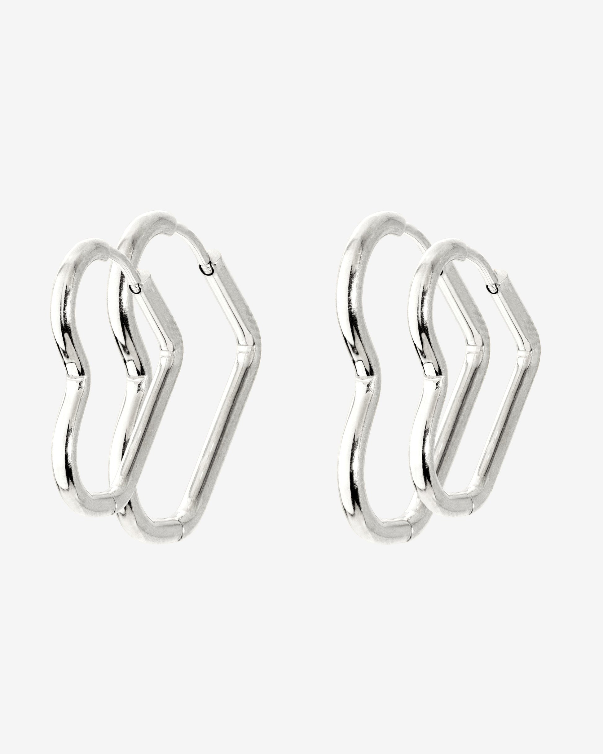 Heartily Hoop Set Silver