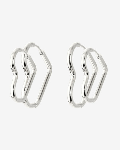Heartily Hoop Set Silver