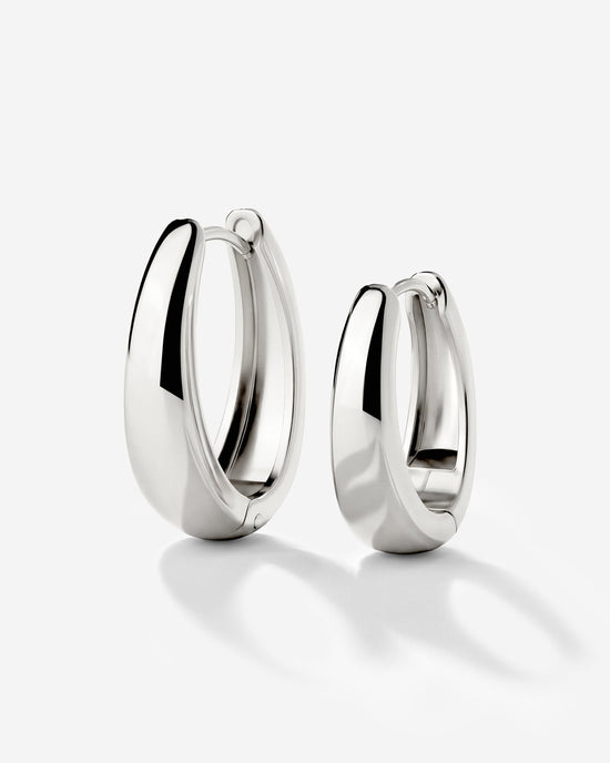 Seeker Hoops Medium Silver