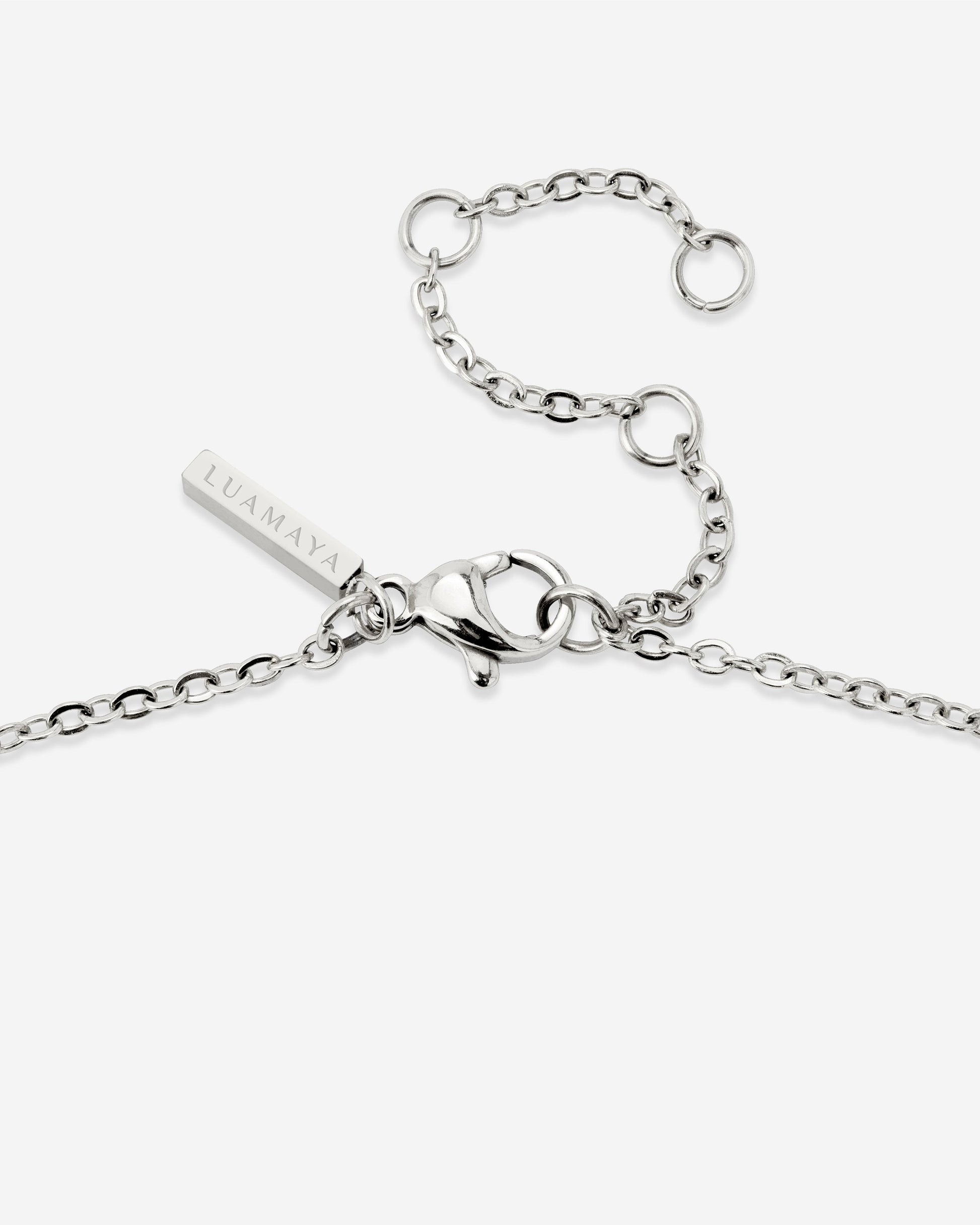 Pretty Pink Daisy Necklace Silver