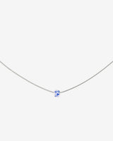 Flower Tile Necklace Silver