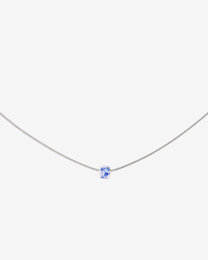 Flower Tile Necklace Silver