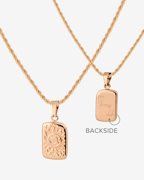 Sun Lover Pendant Necklace Rose Gold