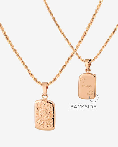 Sun Lover Pendant Necklace Rose Gold