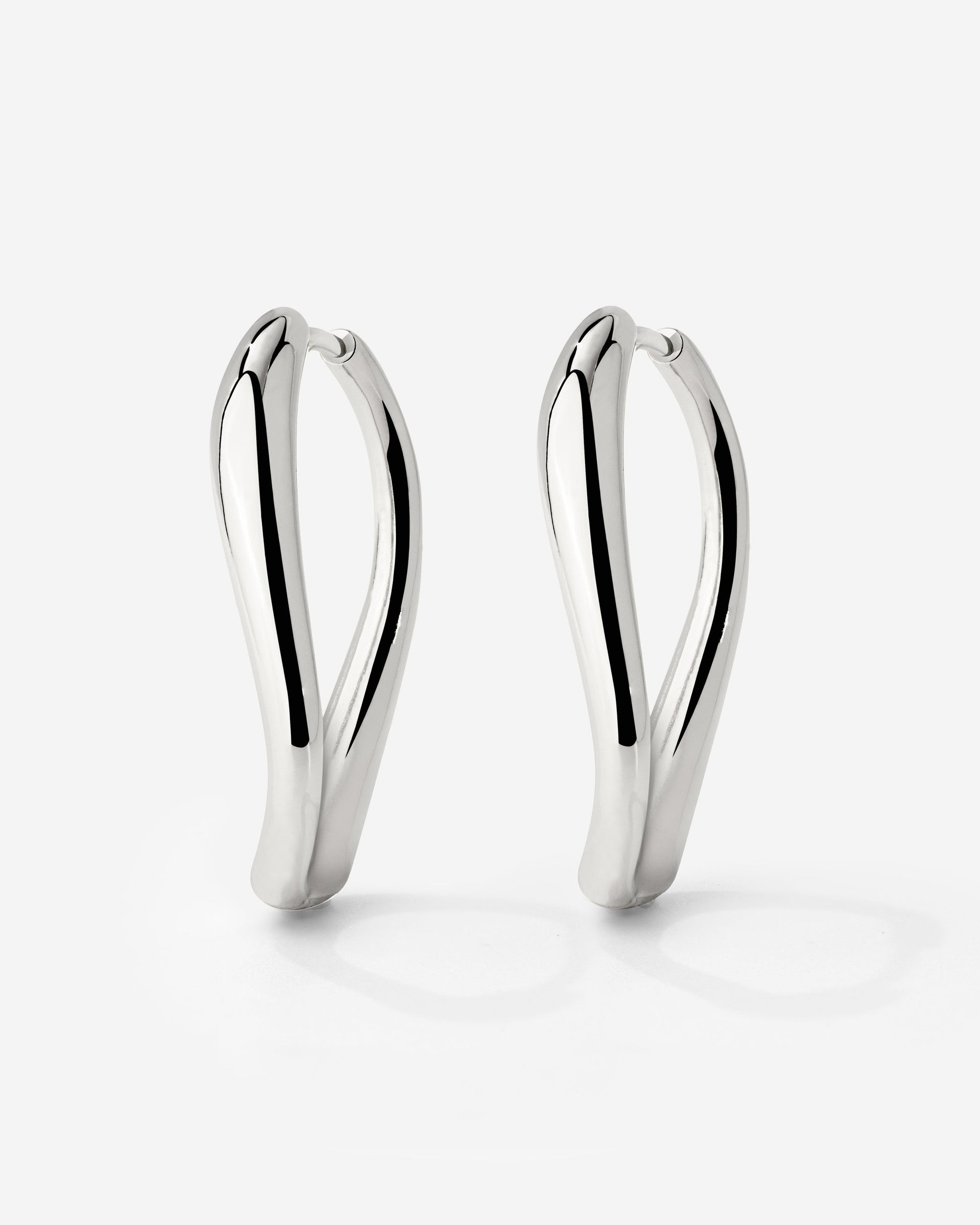 Timeless Oval Hoops Silver