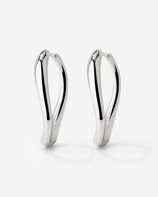Timeless Oval Hoops Silver