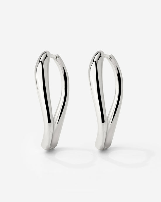 Timeless Oval Hoops Silver