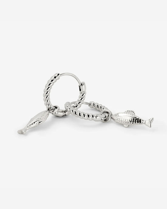 Pezito Twisted Hoop Set Small Silver
