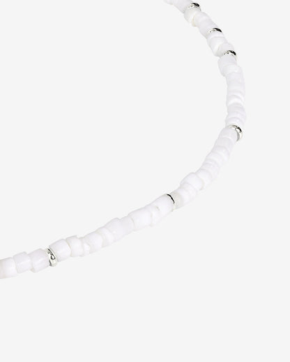 Puka Shell Necklace Silver