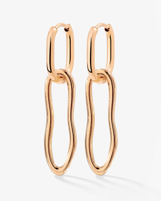 Blending Shapes Oval Hoop Set Baby Rose Gold