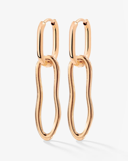 Blending Shapes Oval Hoop Set Baby Rose Gold