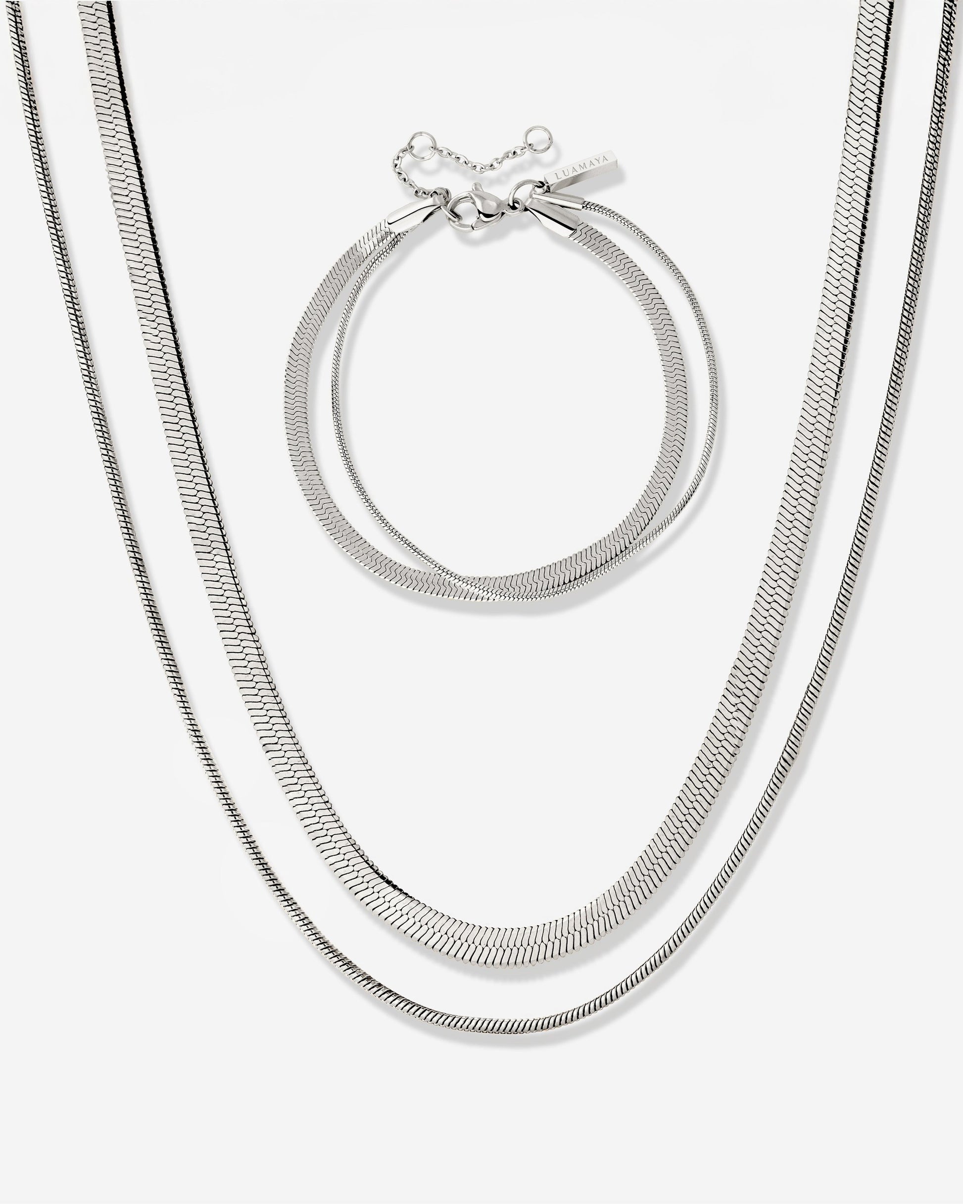 Snake Chain Bundle Silver