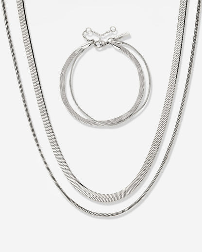 Snake Chain Bundle Silver