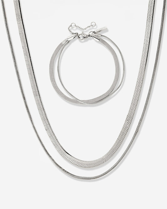 Snake Chain Bundle Silver