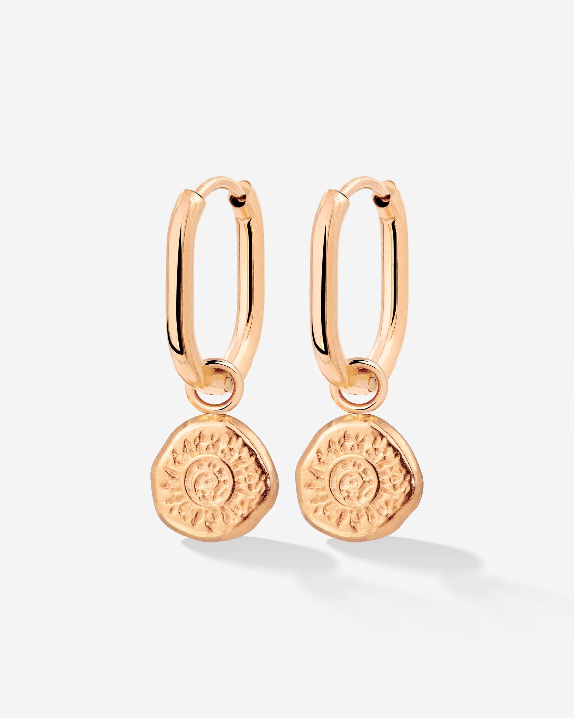 Sun Seeker Oval Hoop Set Baby Rose Gold