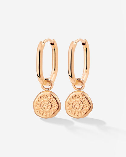 Sun Seeker Oval Hoop Set Baby Rose Gold
