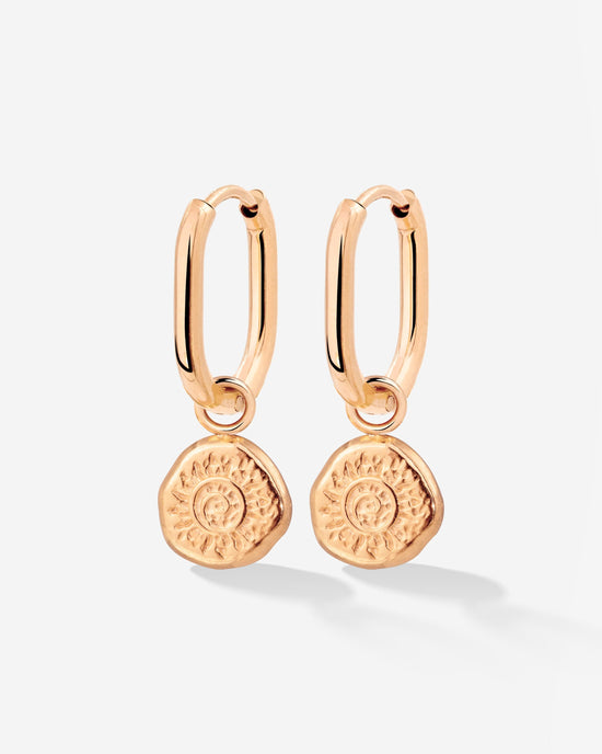 Sun Seeker Oval Hoop Set Baby Rose Gold