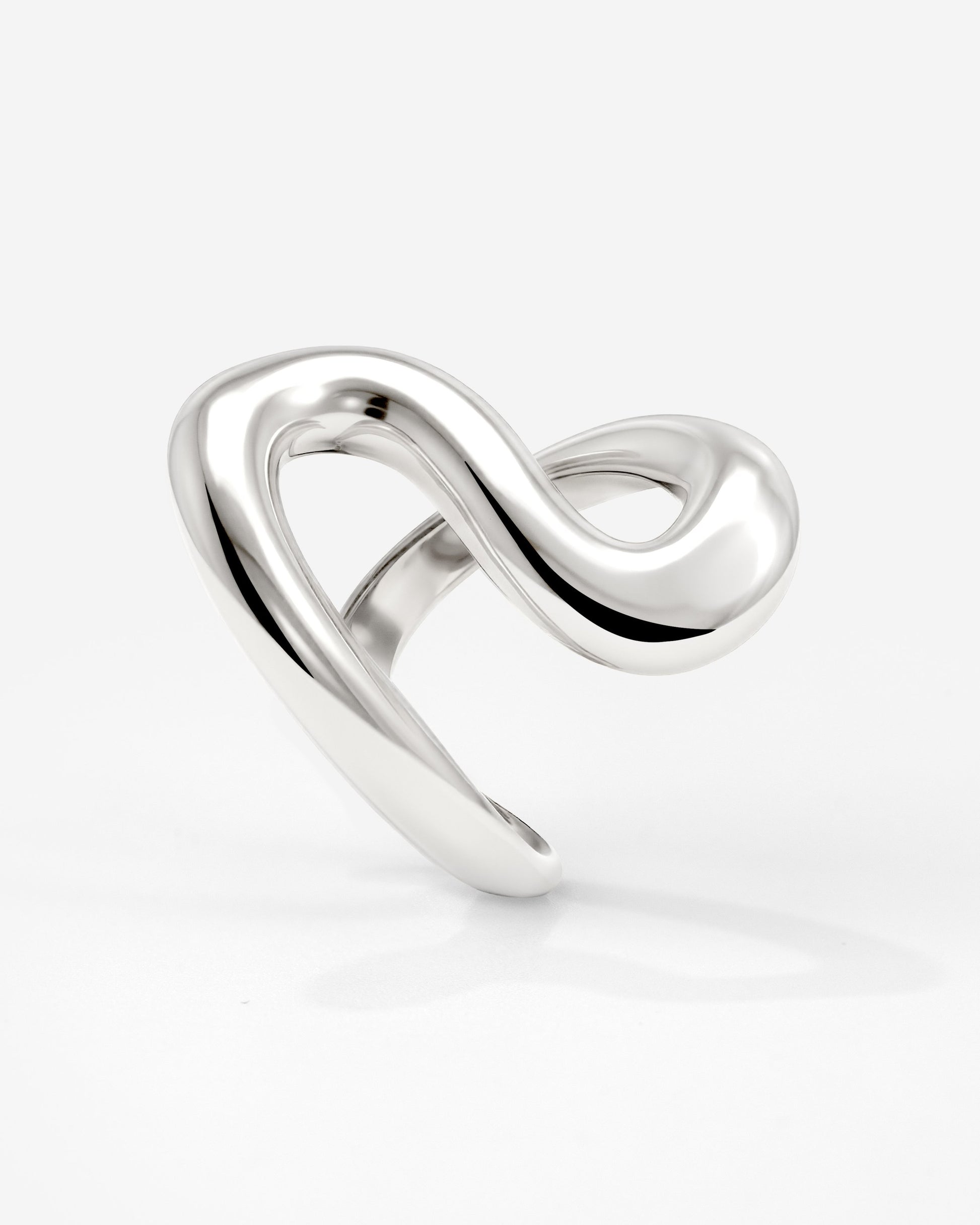 Coiled Ring Light silver
