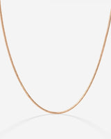 Squared Snake Chain Necklace Rose Gold
