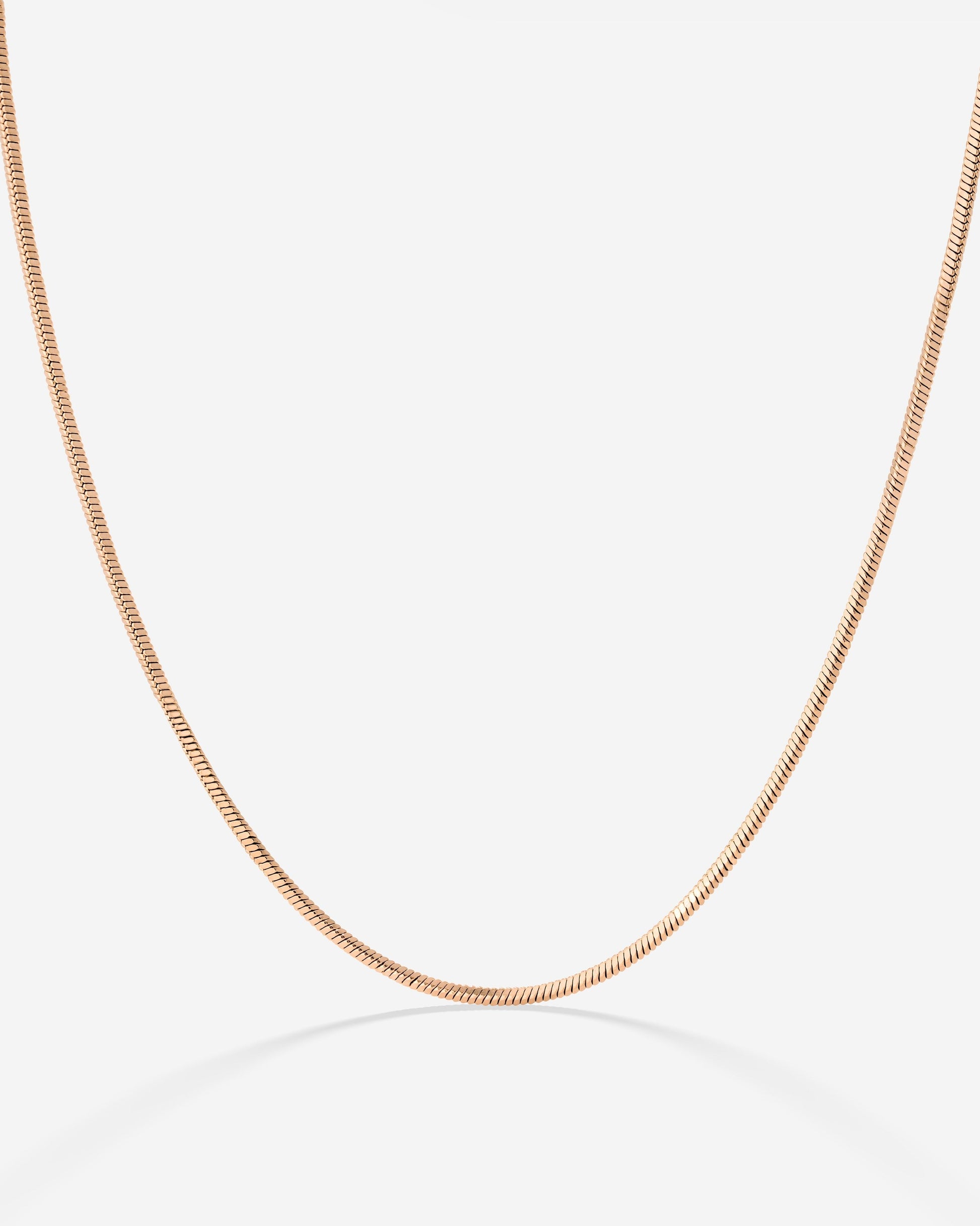 Squared Snake Chain Necklace Rose Gold