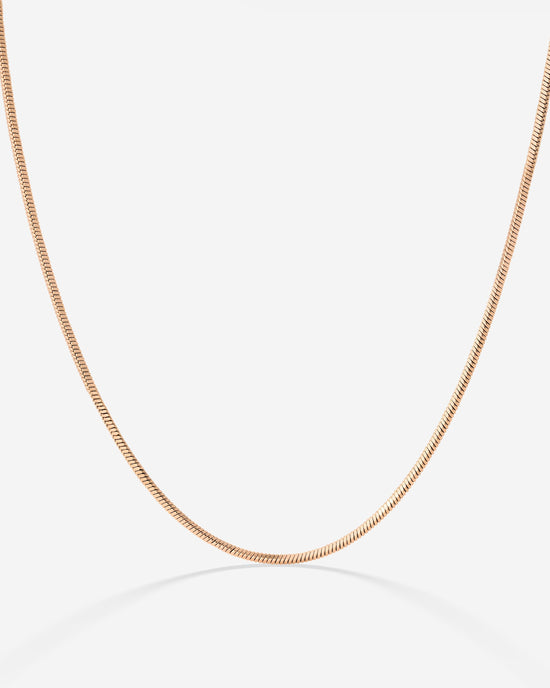 Squared Snake Chain Necklace Rose Gold