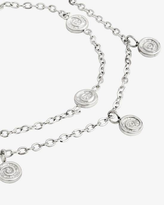 Swirl'n Double Anklet Silver