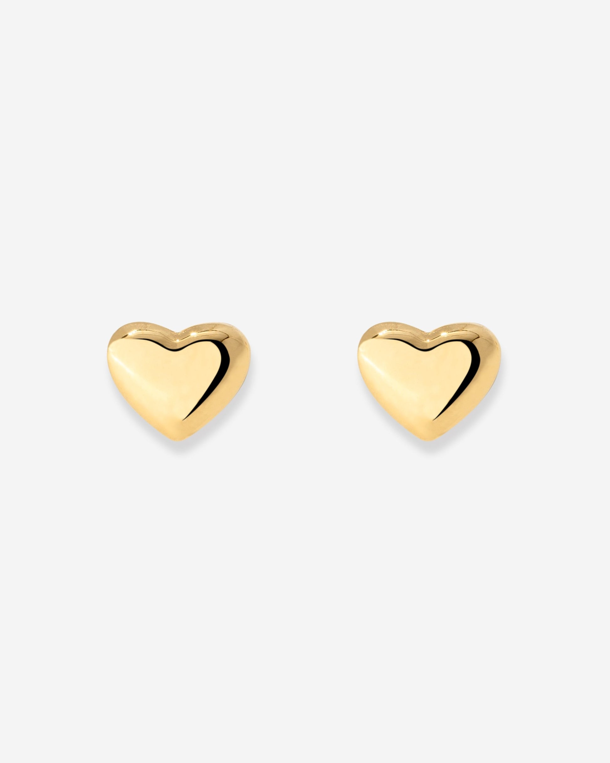 Lovely Heart Studs Gold