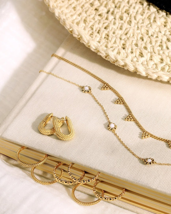 Flower 'n' Beads Necklace Silver