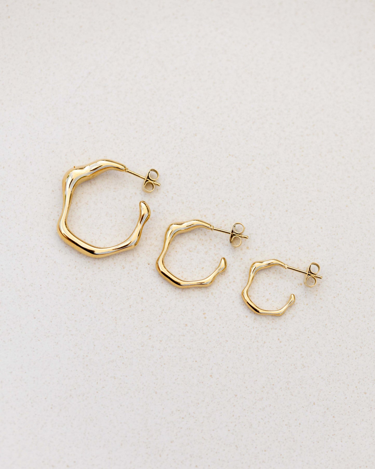 Solar Wave Hoop Studs Large
