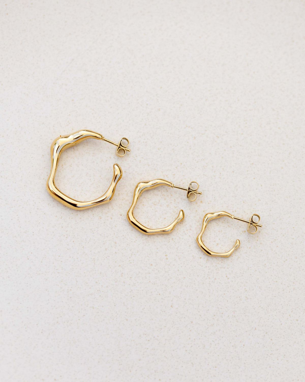 Solar Wave Hoop Studs Large