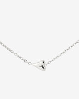 Flowy Heart Necklace Silver