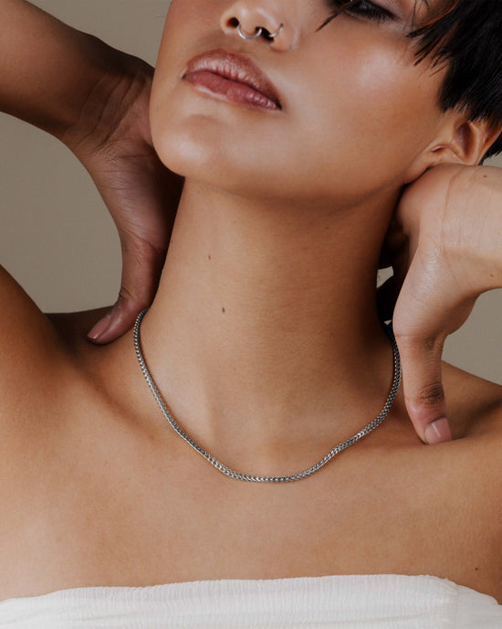 Spiga Chain Necklace Silver