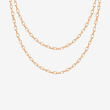 Square Y Box Chain Rose Gold