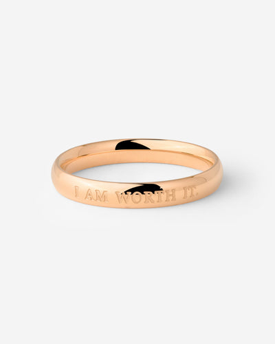 I am worth it Ring Rose Gold