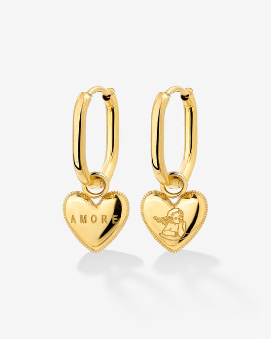 Amore Mio Oval Hoop Set Baby gold