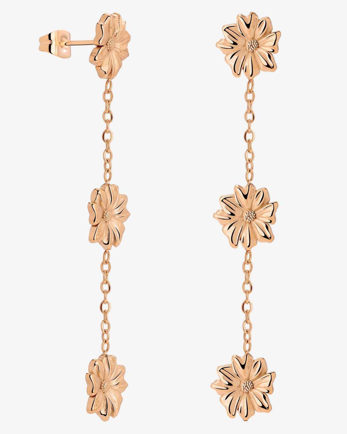 Petal Fall Studs Rose Gold
