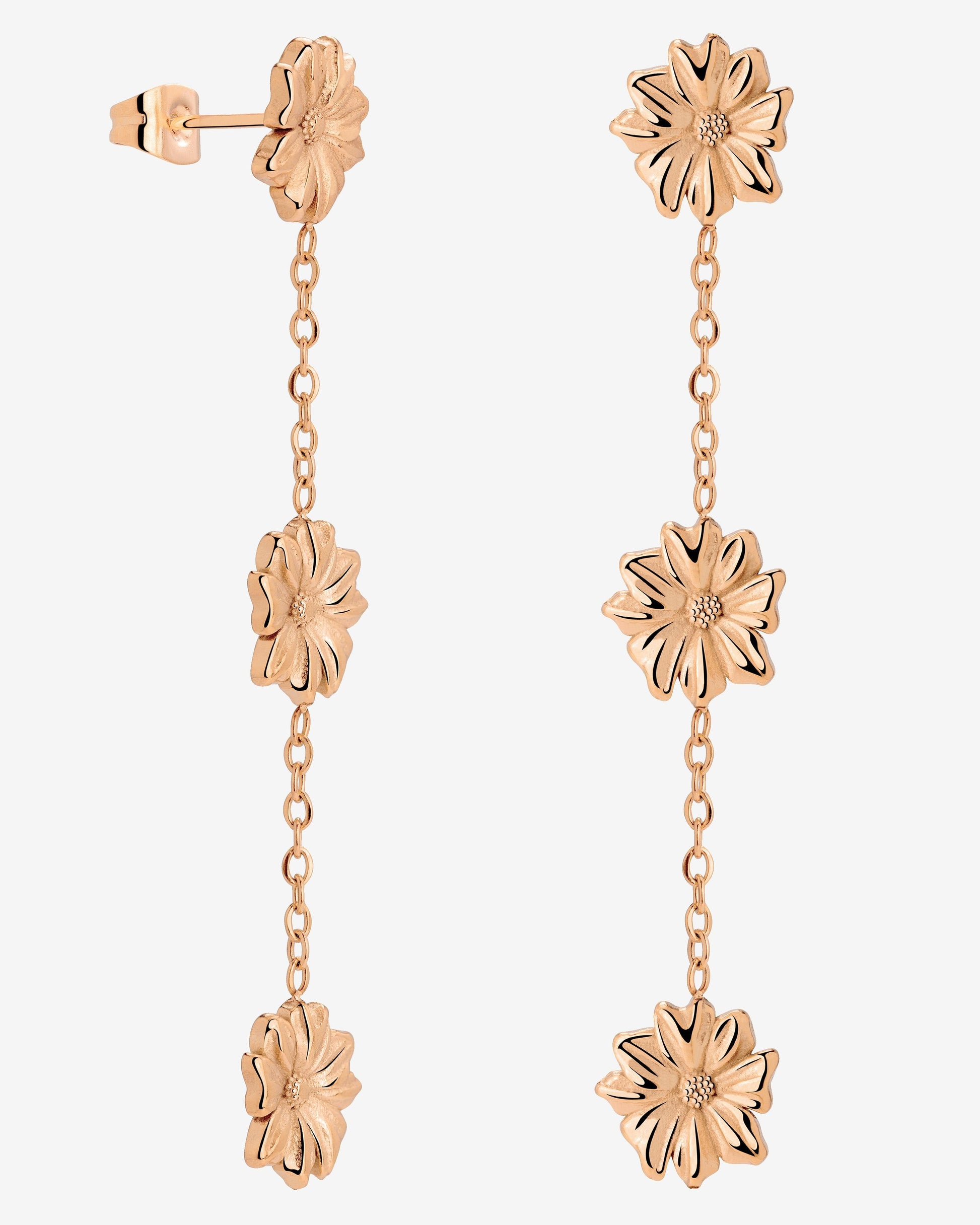 Petal Fall Studs Rose Gold