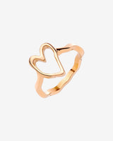Flowy Heart Ring Rose Gold