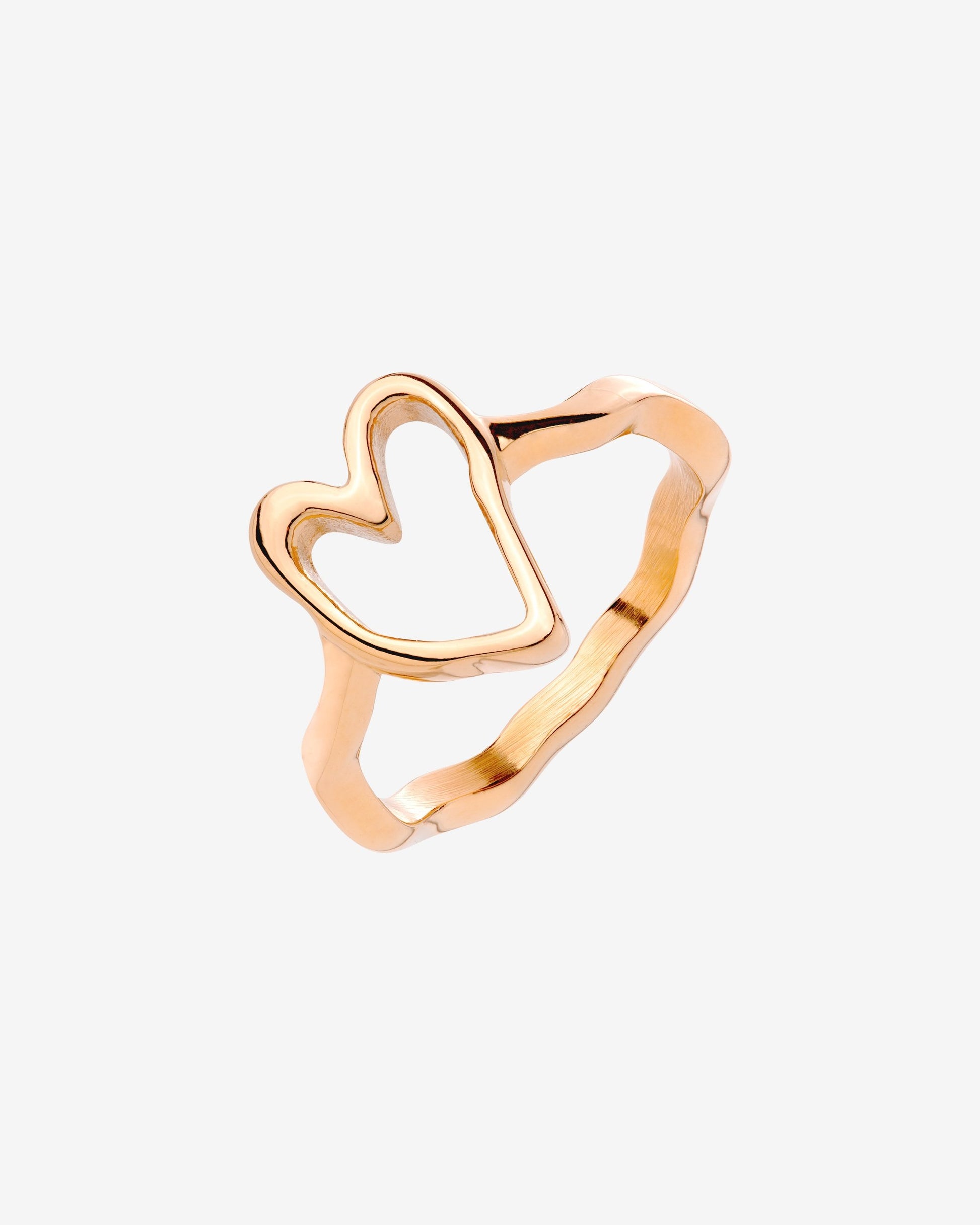 Flowy Heart Ring Rose Gold