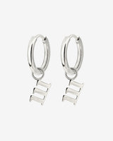 Angel Number 111 Hoop Set Small Silver