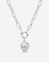 Ocean Lovers Oval Links Necklace Set Silver