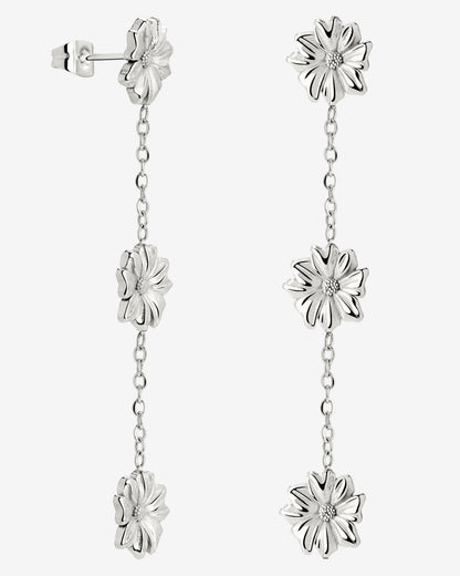 Petal Fall Studs Silver