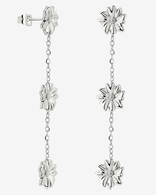 Petal Fall Studs Silver