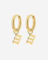 Angel Number 111 Hoop Set Small Gold
